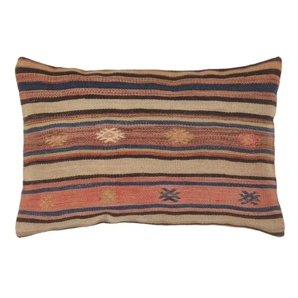 Vintage Turkish Kilim Lumber Pillow (16" X 24") - Multi