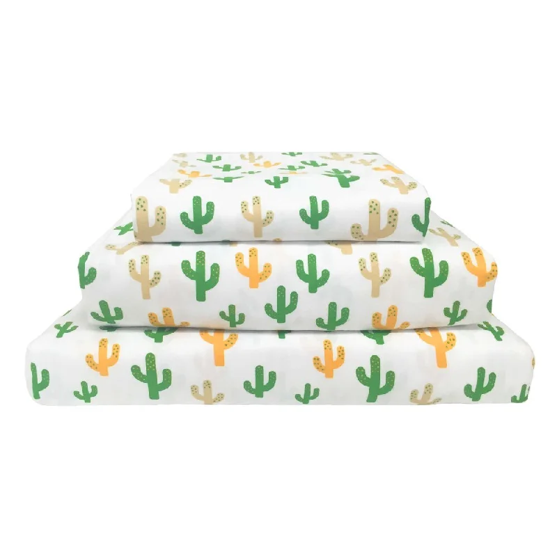 Wild West Cactus Print Polyester Sheet Set