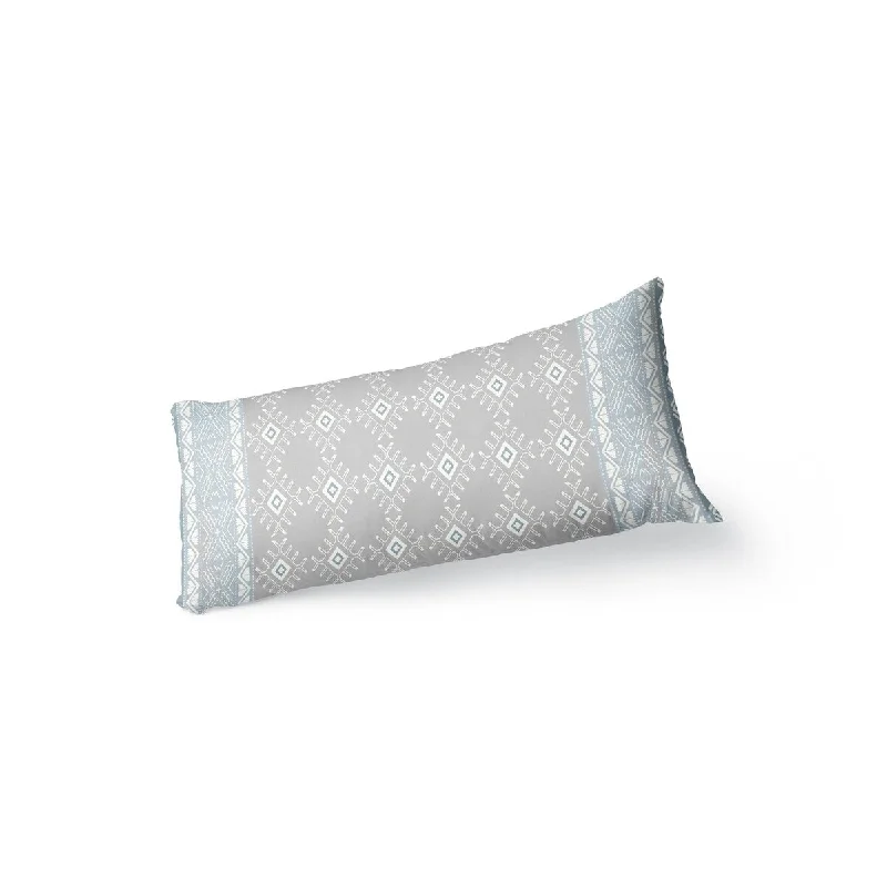 ZINA BLUE Body Pillow By Kavka Designs - Grey, Blue