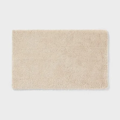 New - 24"x40" Spa Plush Bath Rug Almond - Threshold