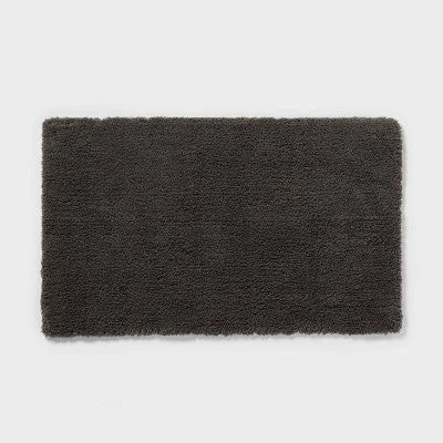 New - 24"x40" Spa Plush Bath Rug Dark Gray - Threshold