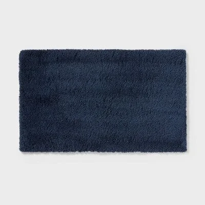 New - 24"x40" Spa Plush Bath Rug Navy - Threshold