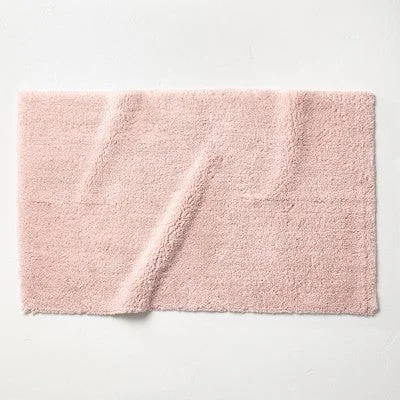 New - 24"x40" Ultra Soft Tufted Bath Rug Light Blush - Casaluna