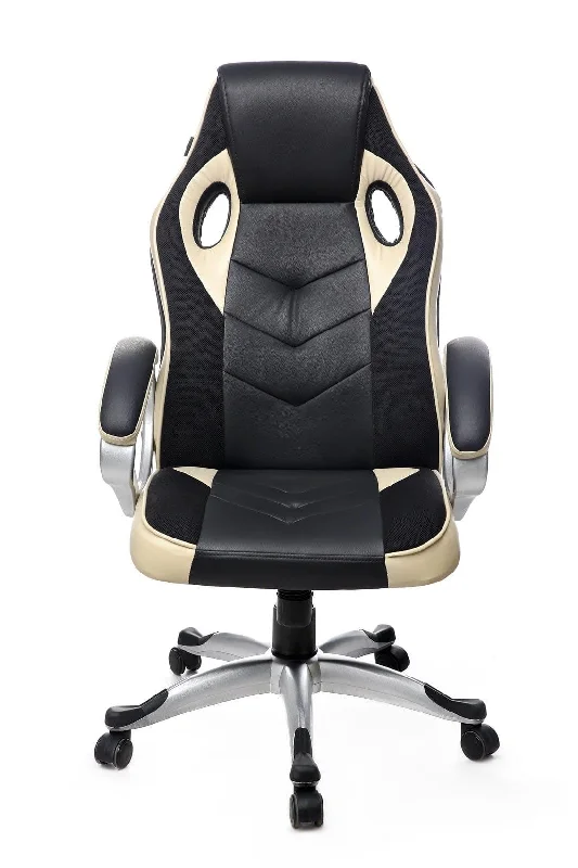 Adiko Stylish Gaming chair in Black/Cream