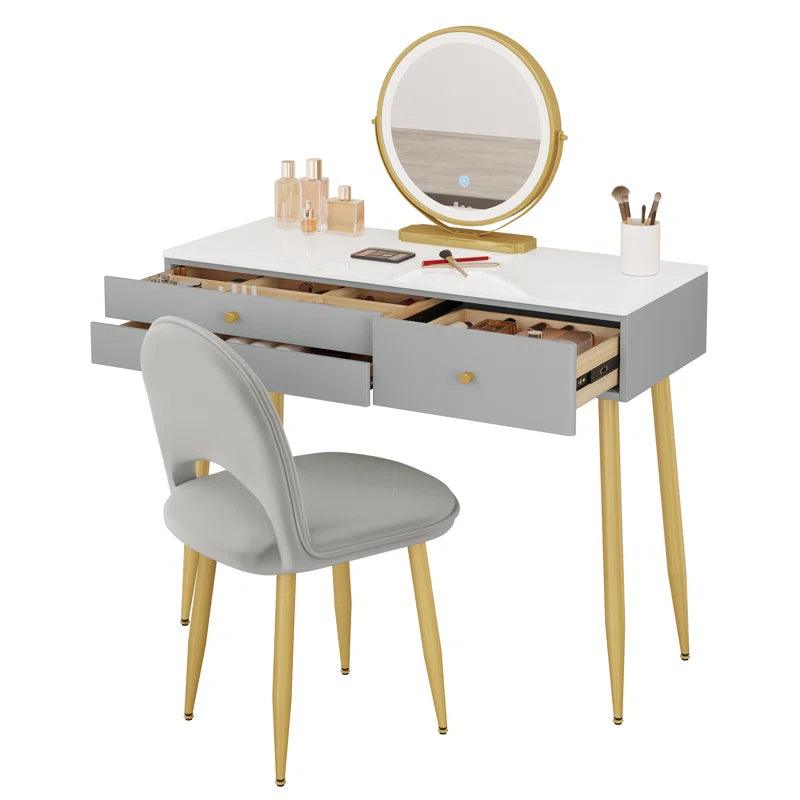 Antonia   Dressing Table with Mirror