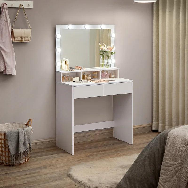 Chloe Dressing Table with Mirror See More by 17 Stories