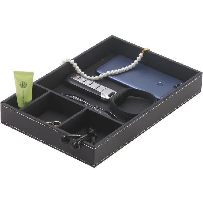 Guestroom Decoration Tray, Nightstand or Dresser Organizer Valet Tray 12.32 x 8.31 x 2.05 inches