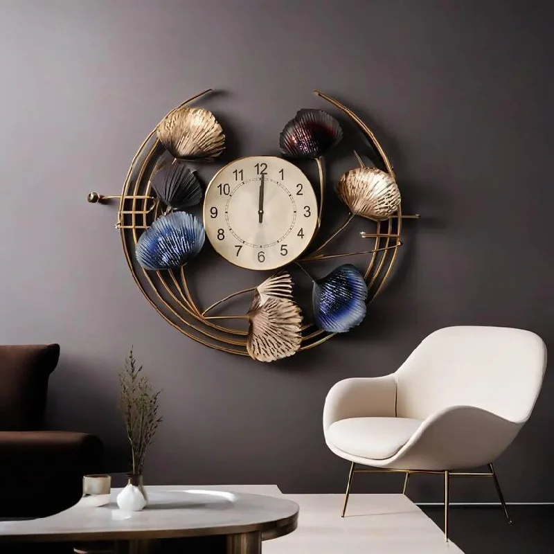 HALF METAL WALL CLOCK