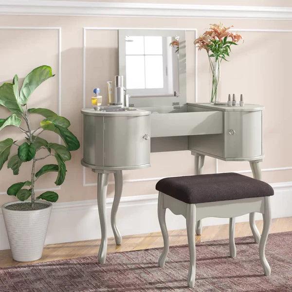 Alinz Camport Vanity dressing table with mirror with stool