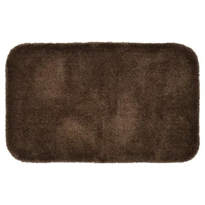 New - 24"x40" Finest Luxury Ultra Plush Washable Nylon Bath Rug Chocolate - Garland