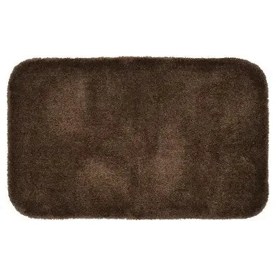 24"x40" Finest Luxury Ultra Plush Washable Nylon Bath Rug Chocolate - Garland