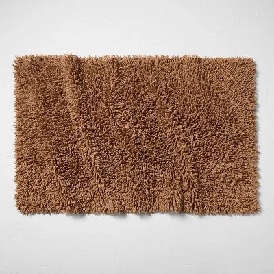 New - 24"x40" Melange Looped Bath Rug Warm Brown - Casaluna