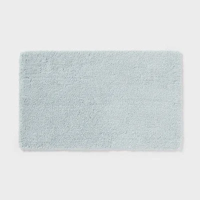 New - 24"x40" Spa Plush Bath Rug Light Blue - Threshold