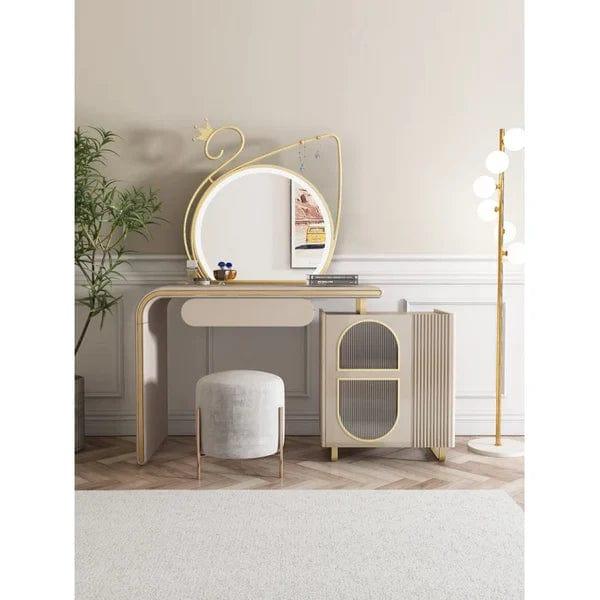 Chloe Vanity with Mirror Vanity wooden dressing table makeup modern corner mirrored dressing table