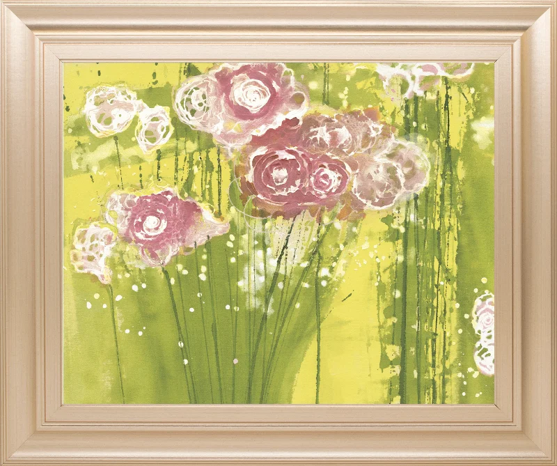 Spring Garden By Clusiau, A.C. - Framed Print Wall Art - Green